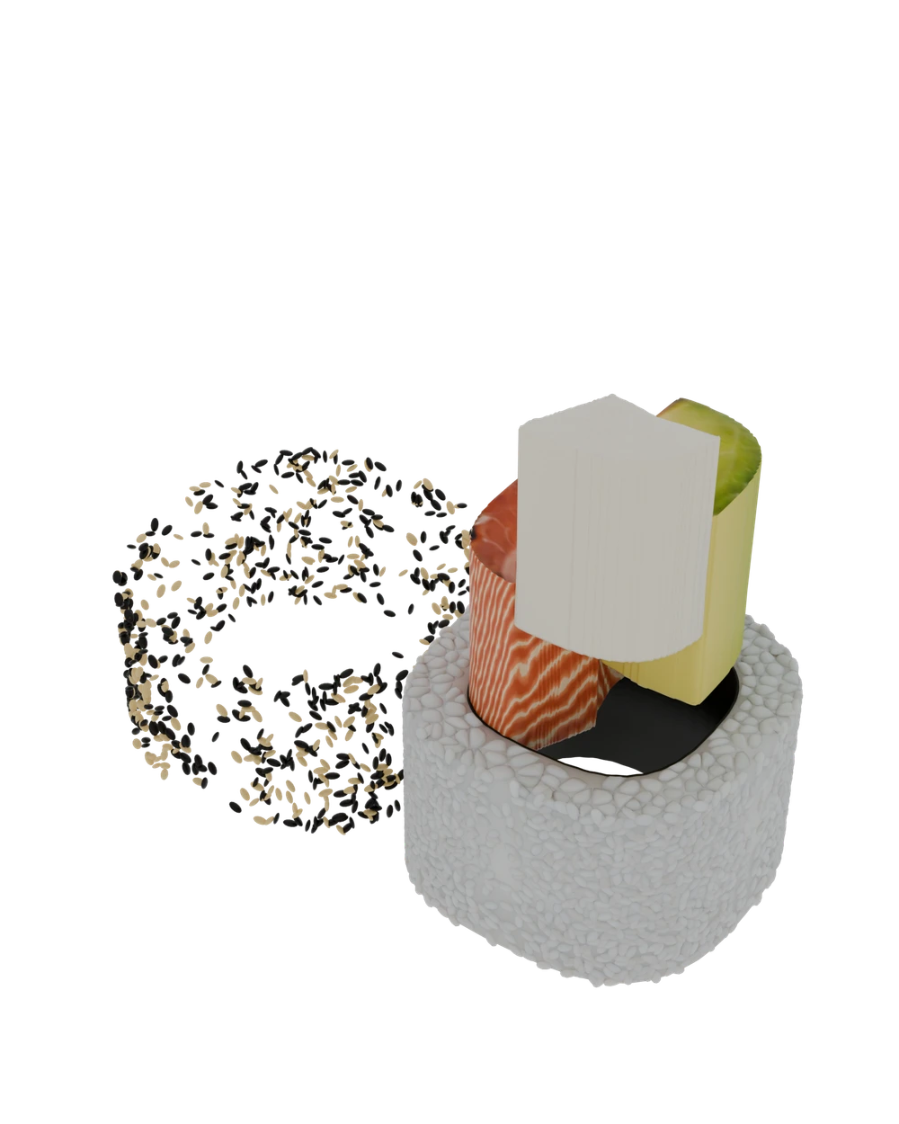 Salmon Cream, por capas